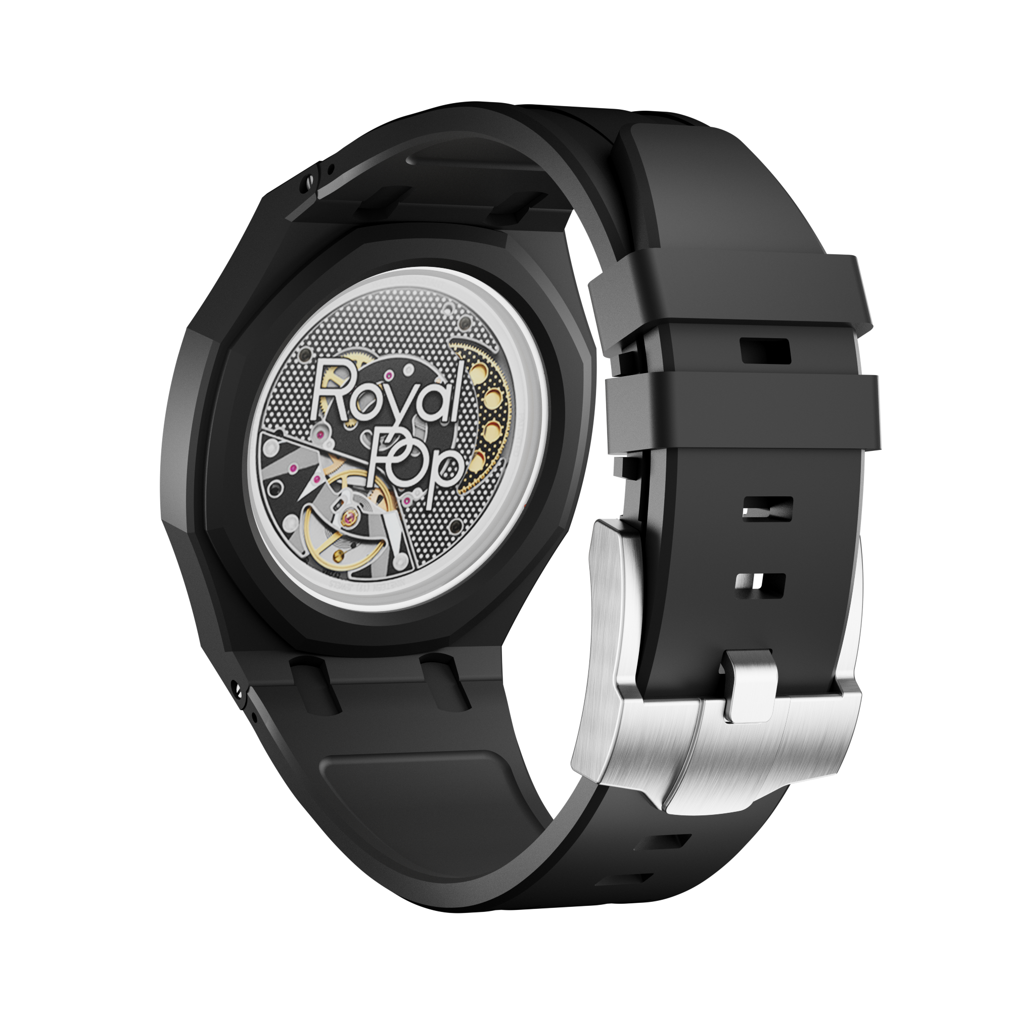 Strapmont Bioceramic Rubber Strap Case for AP x Swatch Royal Pop