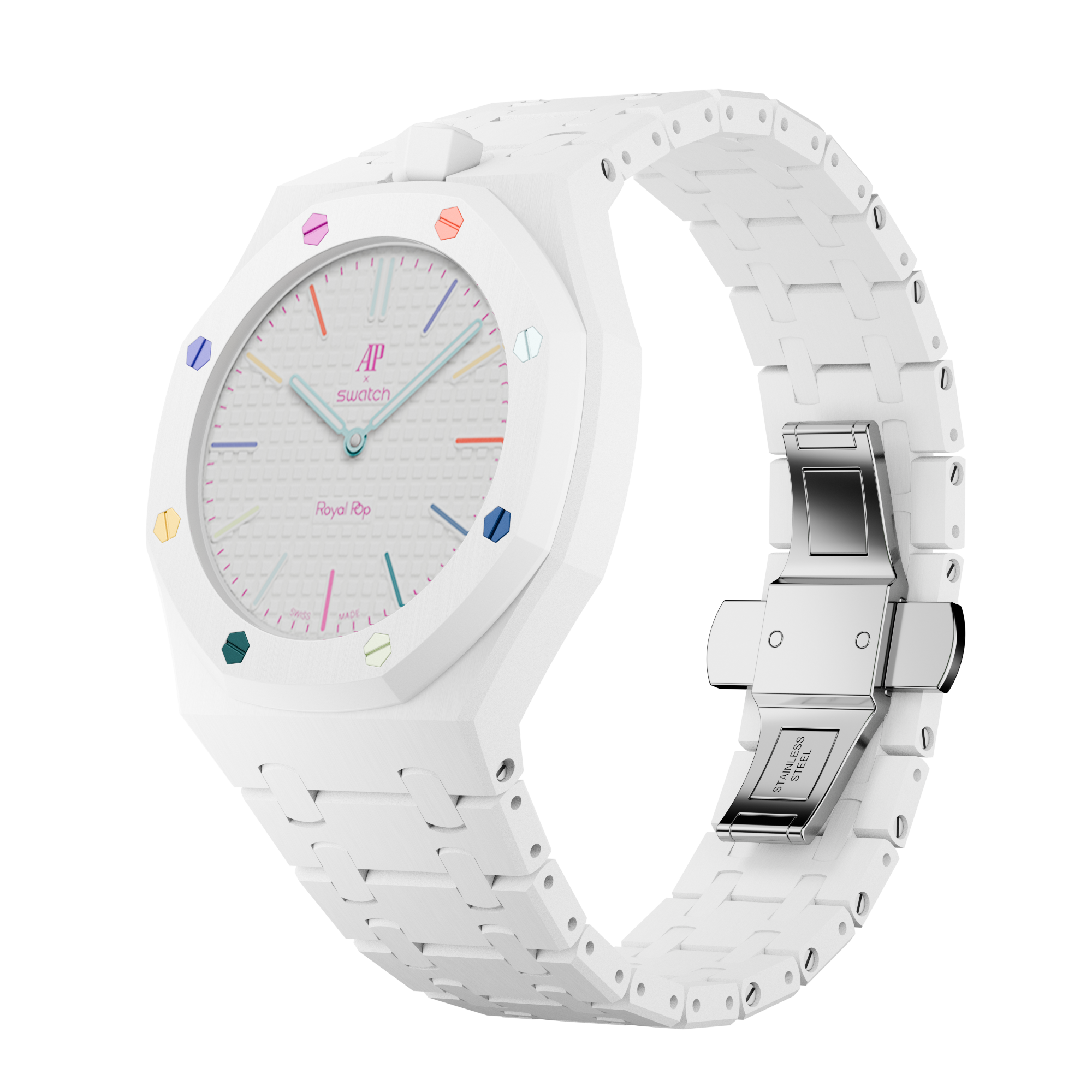 Strapmont Bioceramic Bracelet Case for AP x Swatch Royal Pop