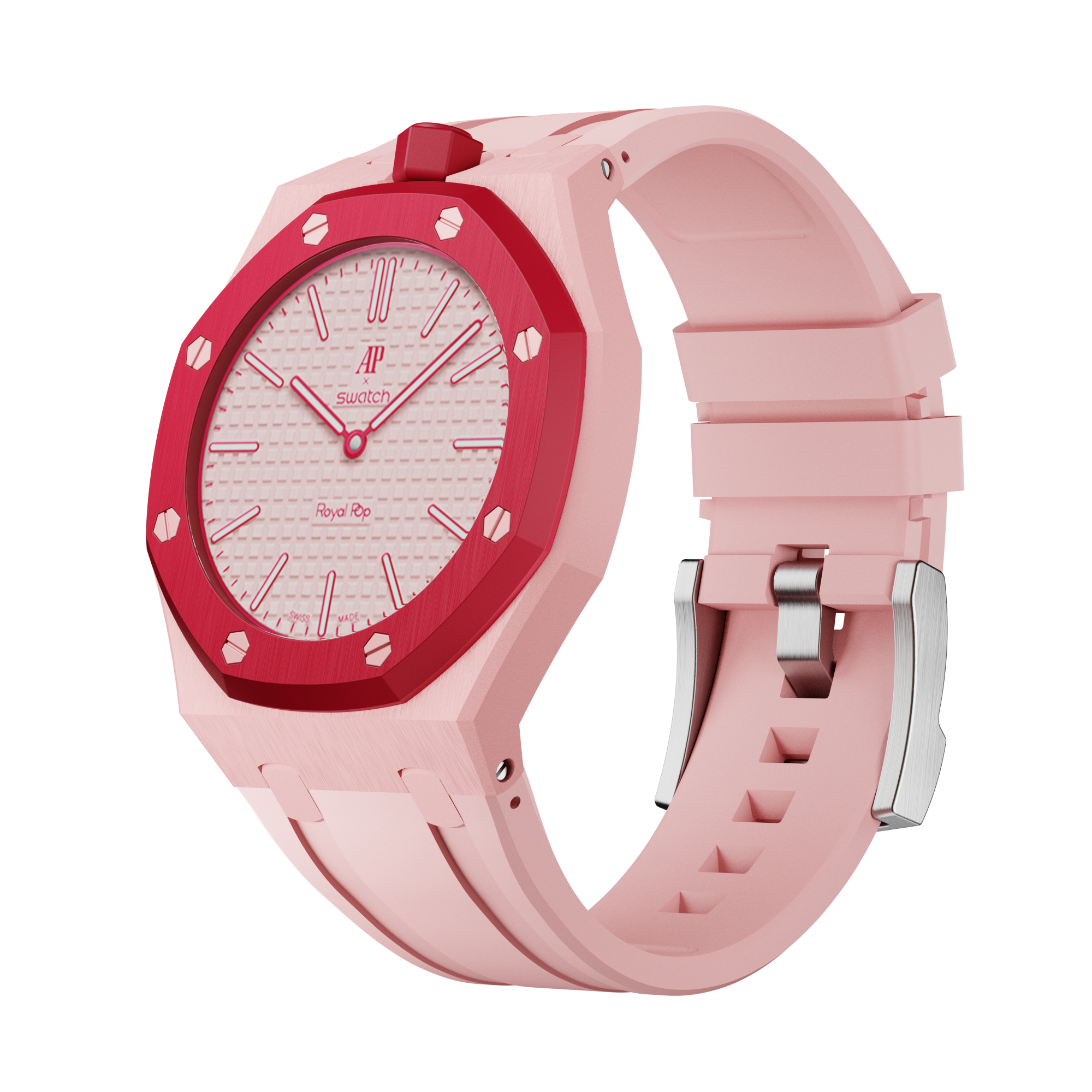 Strapmont Bioceramic Rubber Strap for AP x Swatch Royal Pop