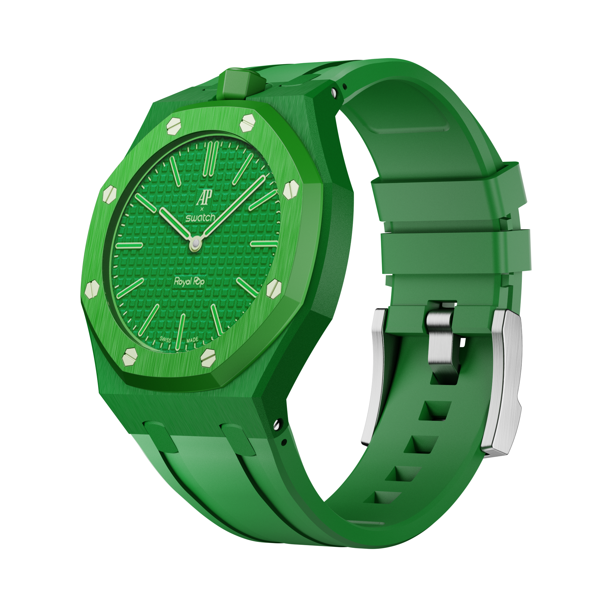 Strapmont Bioceramic Case for AP x Swatch Royal Pop Green