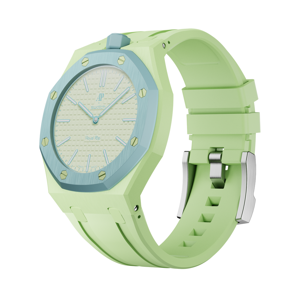 Strapmont Bioceramic Rubber Strap Case for AP x Swatch Royal Pop