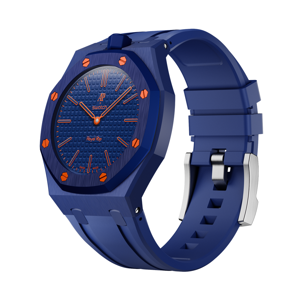 Strapmont Bioceramic Rubber Strap for AP × Swatch Royal Pop