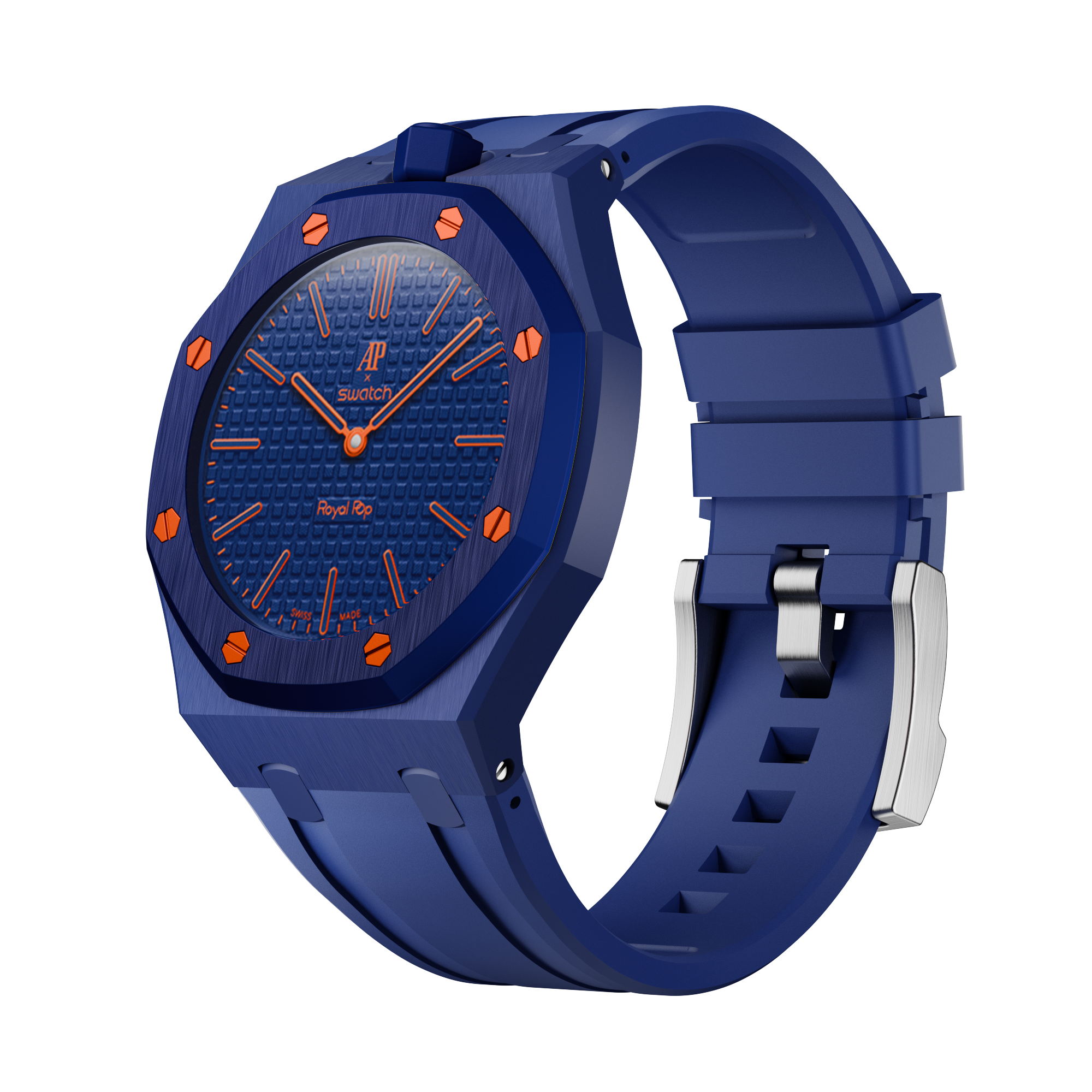 Strapmont Bioceramic Rubber Strap for AP × Swatch Royal Pop