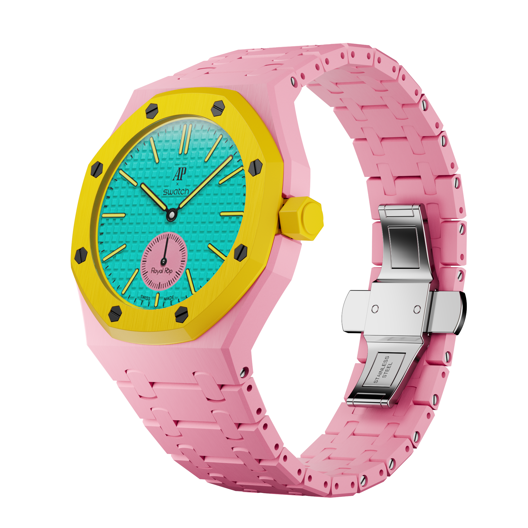 Strapmont Bioceramic Bracelet Case for 40mm AP x Swatch Royal Pop