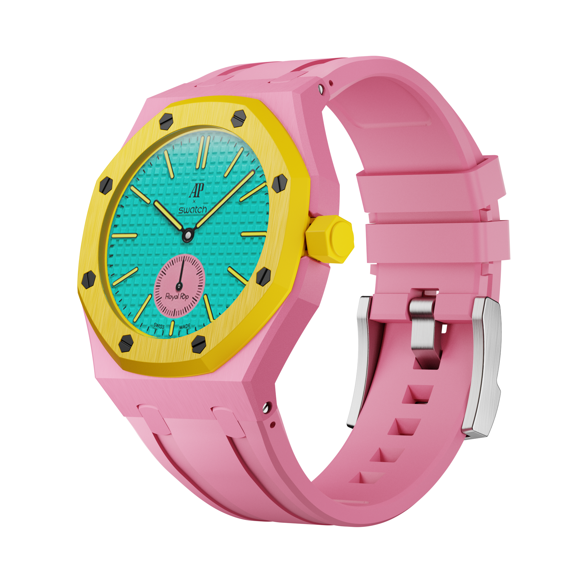 Strapmont Royal Pop Bioceramic Case and Rubber Strap 40mm