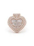 Spade Statement Ring 18ct Rose Gold Diamond Encrusted